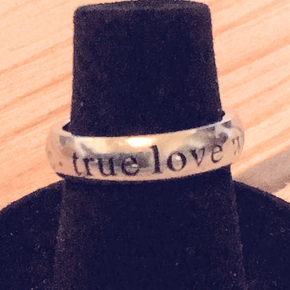 Stainless Steel TRUE LOVE WAITS Ring. Size 5